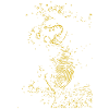 Goldenes Ammoniten-Muster