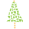 Sapin de Noël en chats