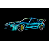 Car racing car sketch