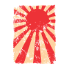 Japan red sun