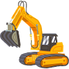 Gelber Bagger