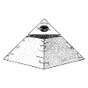 Pyramid and eye