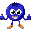 Blaubeere Cartoon