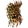Leopard in camouflage