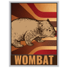 Retro Wombat Plakat