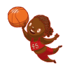 Basketball Kindermotiv Kinder Mädchen Geschenk