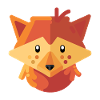 Sweet fox with freckles. Comic gift