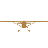 Flugzeug-Silhouette von vorn [vec]