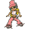 Hip hop girl in pink