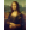 Mona Lisa 8 bit pixel pittura Leonardo da Vinci