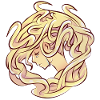 Kawaii Shoujo Anime tegneserie blondhåret jente