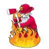 Noël Santa pompier cadeau