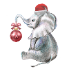 Noël, éléphant drôle