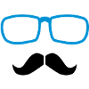 Moustache Nerd Glasses