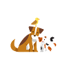 cat dog chick