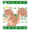 Ugly Christmas Eichhörnchen