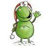 Lustiger Weihnachtsmann Frosch I Fun Geschenk