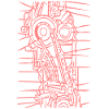 Rosa Linien-Roboter Kunst