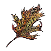 Autumn Leaf Doodle HandPainted