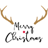 Merry Christmas Antlers I Christmas