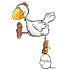 „ Dancing chicken“ – hen – bird – design