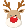 Doux Renne Nez rouge Nez Noël