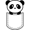 panda dans une poche