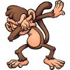 Affe Finger Finger Dummer Cartoon-Stil
