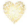 Golden heart pattern
