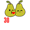 30th Wedding Anniversary Funny Pear Couple Gift