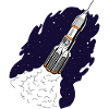 Rocket launches into space