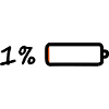 1% battery