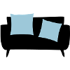 Sleeper sofa & Pillows