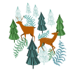 Jagdzeit Waldbewohner Hirsch und Reh Geschenk