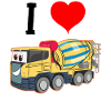 I love concrete mixer construction site children gift