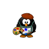 Peintres pingouin artiste