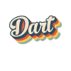 Dart Dartboard Schrifzug Hipste