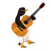 Gitarre Akustikgitarre Pinguin Kinder Geschenk