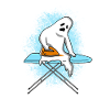 Ghost ironing self Halloween gift