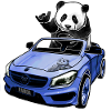 panda im auto geschenkidee