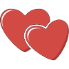 2 hearts
