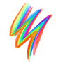 Neon Rainbow Brushstroke – Festival Streetwear