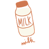 logo « Milk » cooles, simple