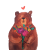 Bear - flower love
