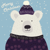 Christmas polar bear