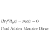 Paul Adrien Maurice Dirac - équation