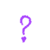 Question mark design purple