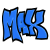 Max Graffiti Name blue
