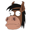 Crazy Cartoon Horse