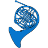 blue french horn